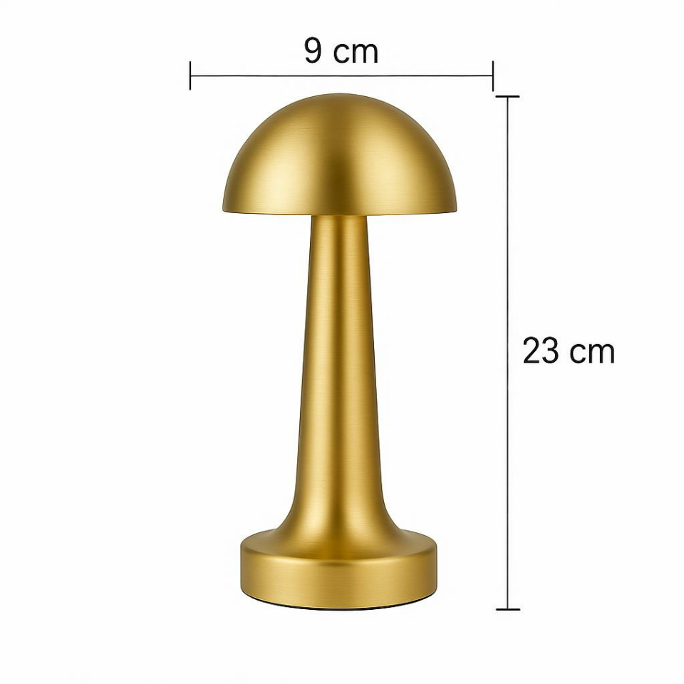 CATA CT-8429 Lizbon Gold Masa Lambası – Şarjlı, Dokunmatik, 3 Renk Modlu LED Aydınlatma