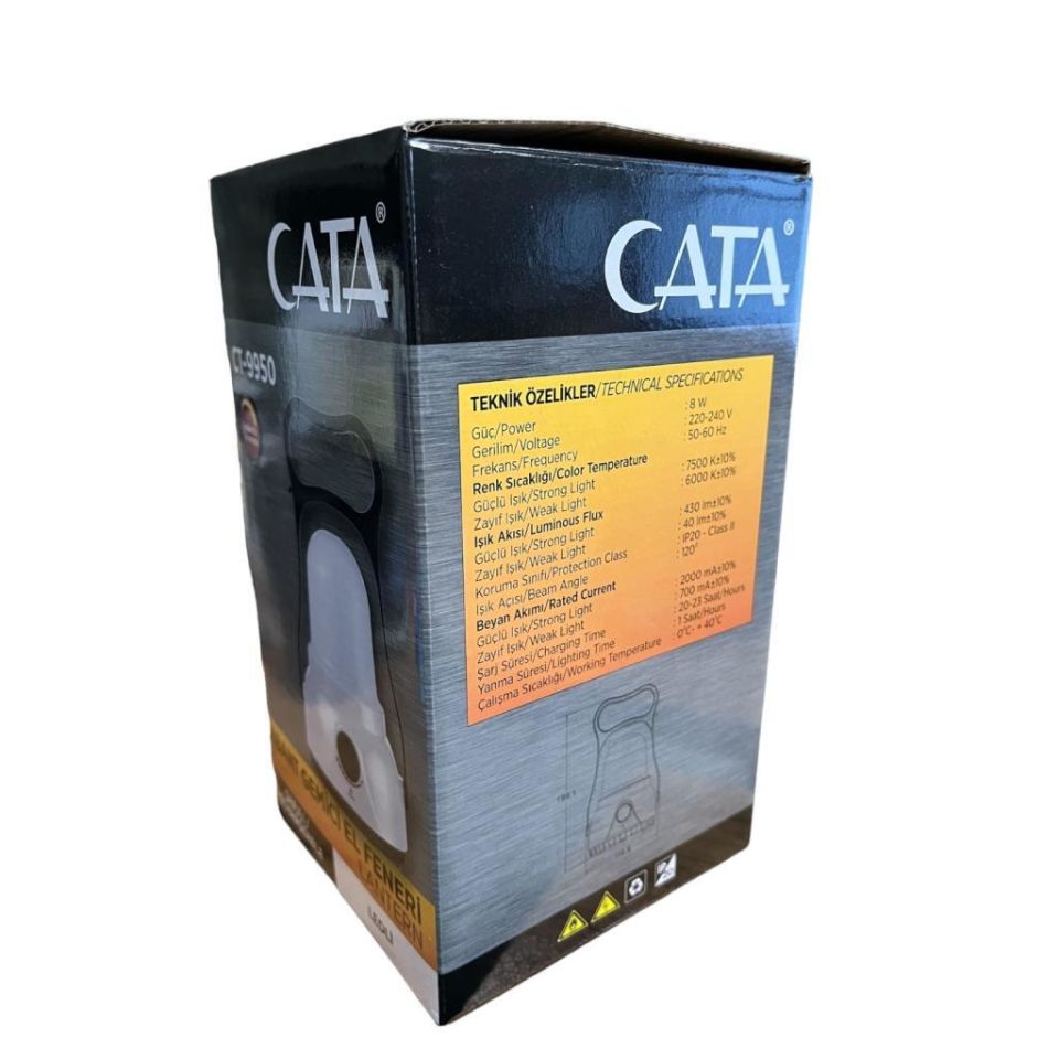 Cata Abant Gemici El Feneri Şarjlı Ledli 8 Watt CT-9950