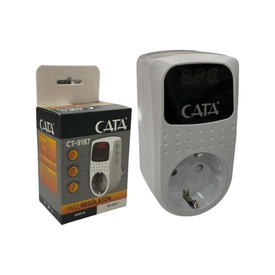 Cata Dijital Akım Korumalı Priz Regülatör CT-9187