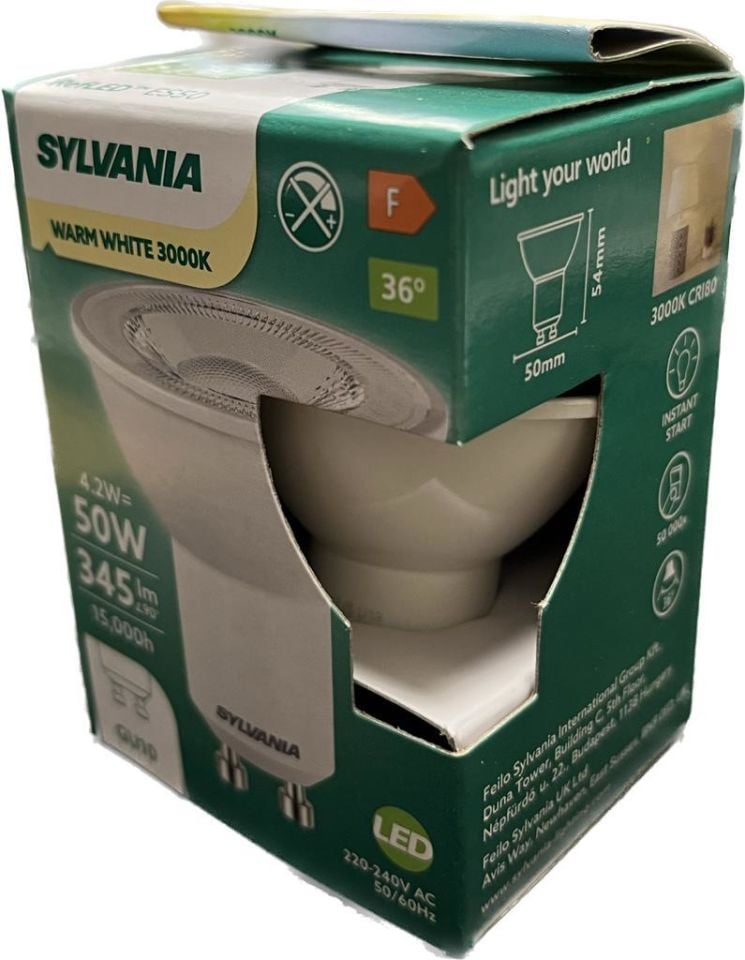 Sylvania 4.2 Watt GU10 Duylu Led Ampul Günışığı (Sarı)