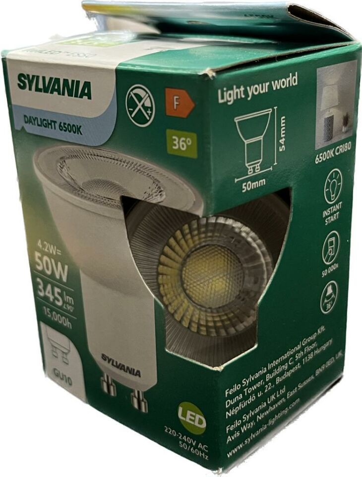 Sylvania 4.2 Watt GU10 Duylu Led Ampul Beyaz Işık