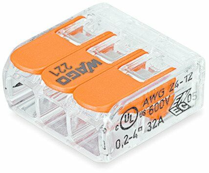 Wago 3x4 Çok Amaçlı Buat Klemensi 50 Adet 221-413