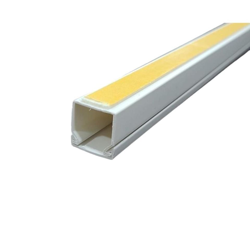 12x12 Yapışkanlı Plastik Kablo Kanalı 10 Metre DE-PA