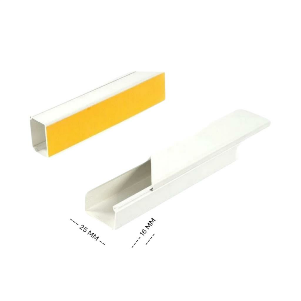 25x16 Yapışkanlı Plastik Kablo Kanalı 10 Metre DE-PA