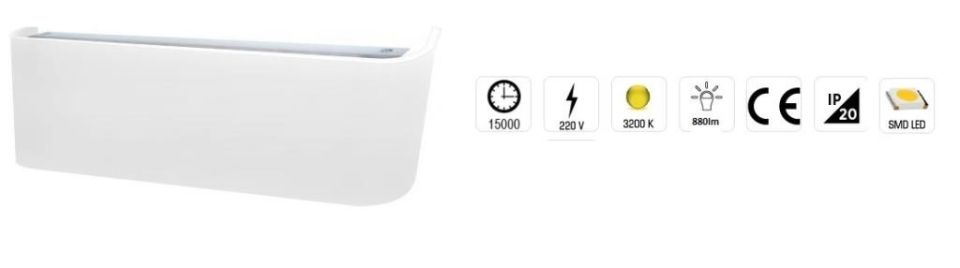CATA 12 Watt Sıva Üstü Beyaz Kasa Aplik Günışığı CT-5213