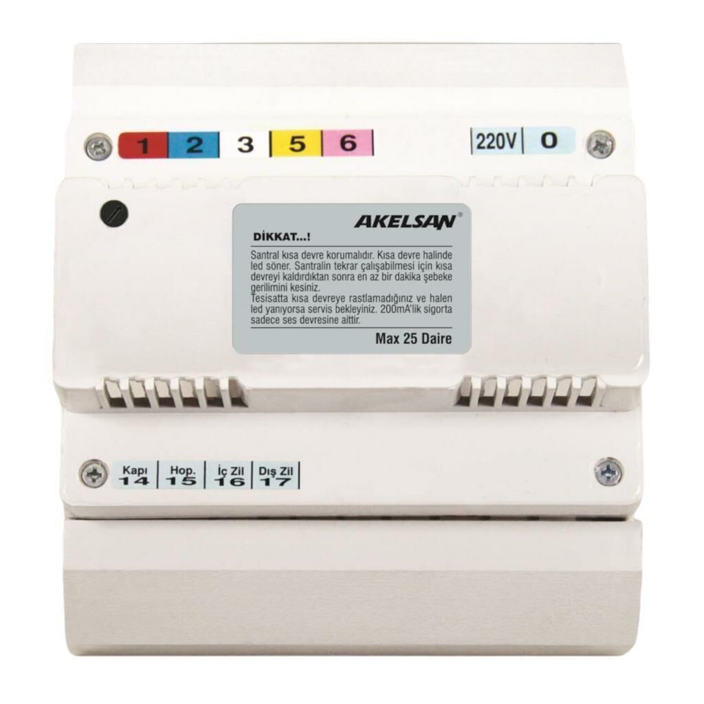 Akelsan AK-507 Diafon Santrali Kapıcısız Sistem Uyumlu Çift Zilli İki Melodili Yerli Üretim