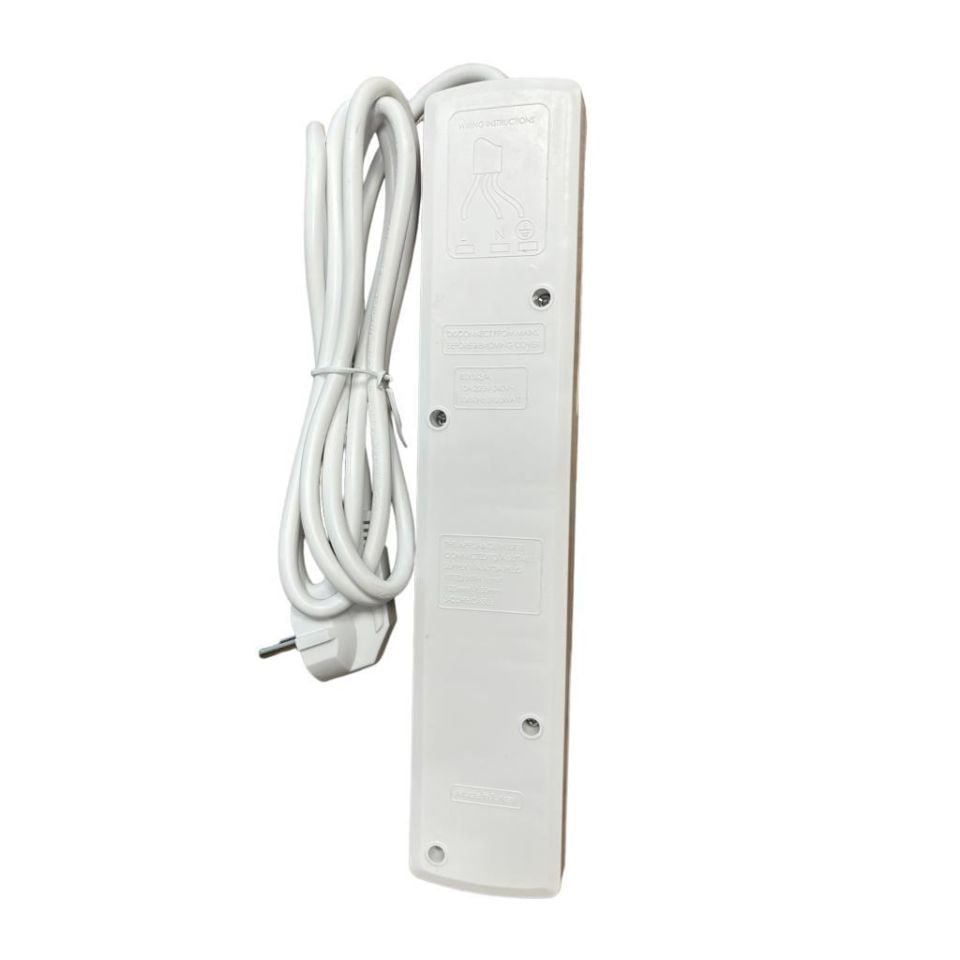 De-pa İngiliz Tipi Grup Priz 4'lü 5 Metre Kablolu Anahtarlı 41405