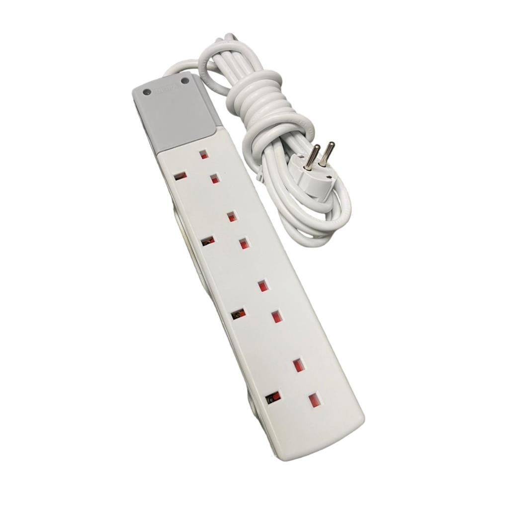 De-pa İngiliz Grup Priz 4'lü 2 Metre Kablolu 40402