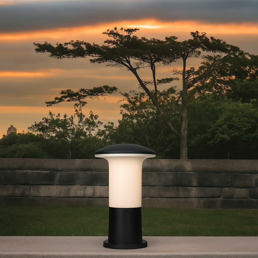 Zita Mantar Model Kısa Bahçe Armatürü 32 cm | Set Üstü Siyah Aydınlatma | IP54 Su Geçirmez | E27 Ampul Uyumlu | Dış Mekan Lamba 240