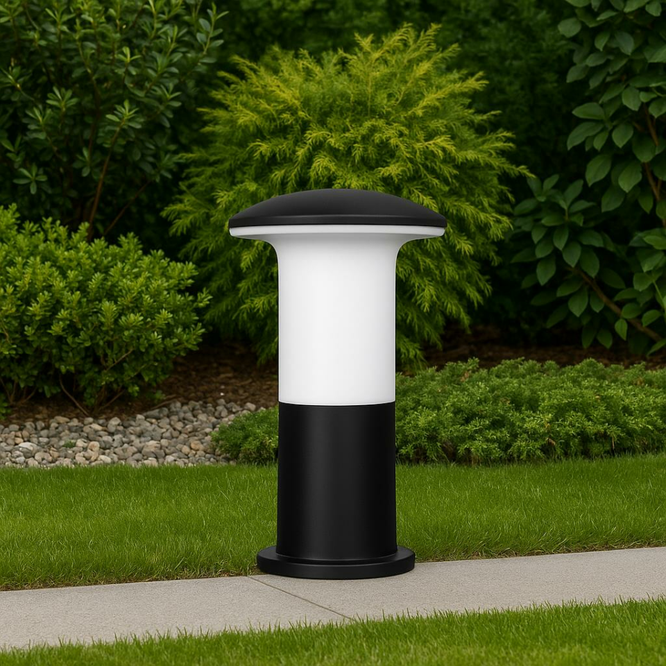 Zita Mantar Model Kısa Bahçe Armatürü 32 cm | Set Üstü Siyah Aydınlatma | IP54 Su Geçirmez | E27 Ampul Uyumlu | Dış Mekan Lamba 240