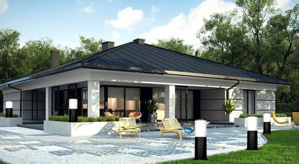 Zita Kule 41 cm Bahce Duvar Yer Aydınlatma Armatürü E27