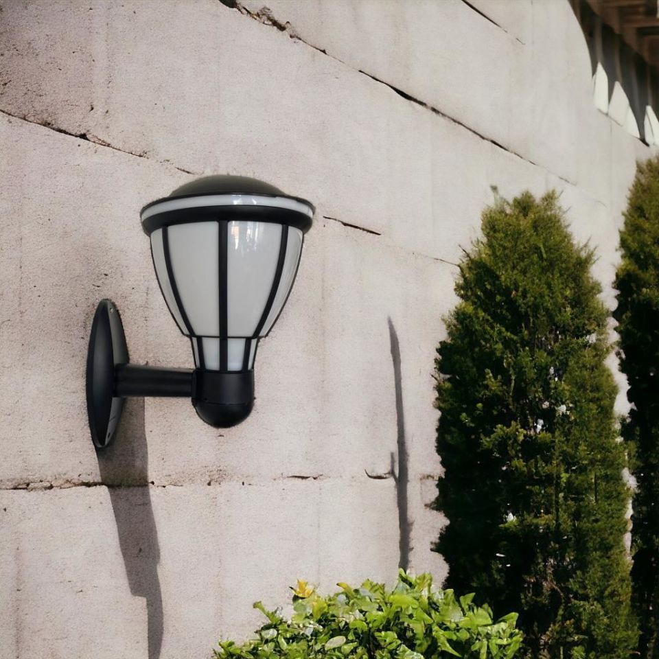 Zita Kupa Bahçe Duvar Aplik Aydınlatma e27 Duy Siyah / 231