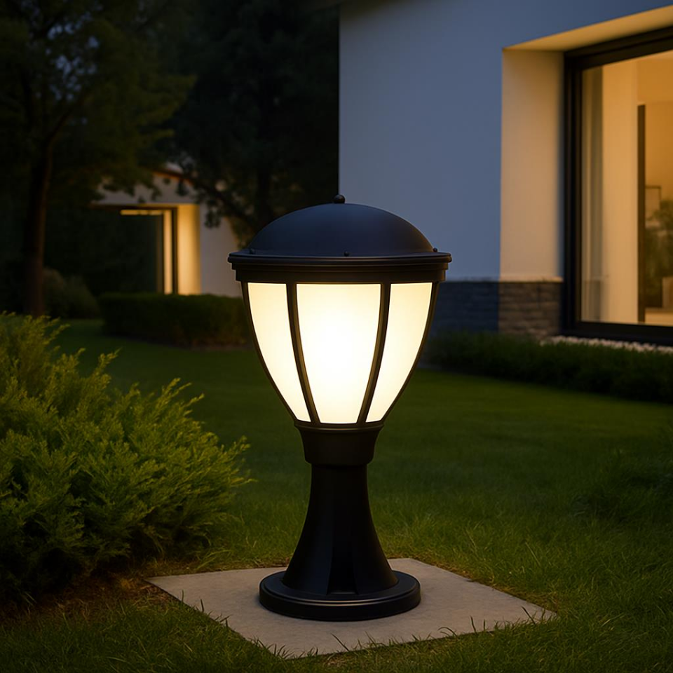 Zita Kupa Serisi 37 cm E27 Duy IP54 Bahçe Aydınlatma Armatürü – Set Üstü Yerli Üretim (Ampul Hariç)