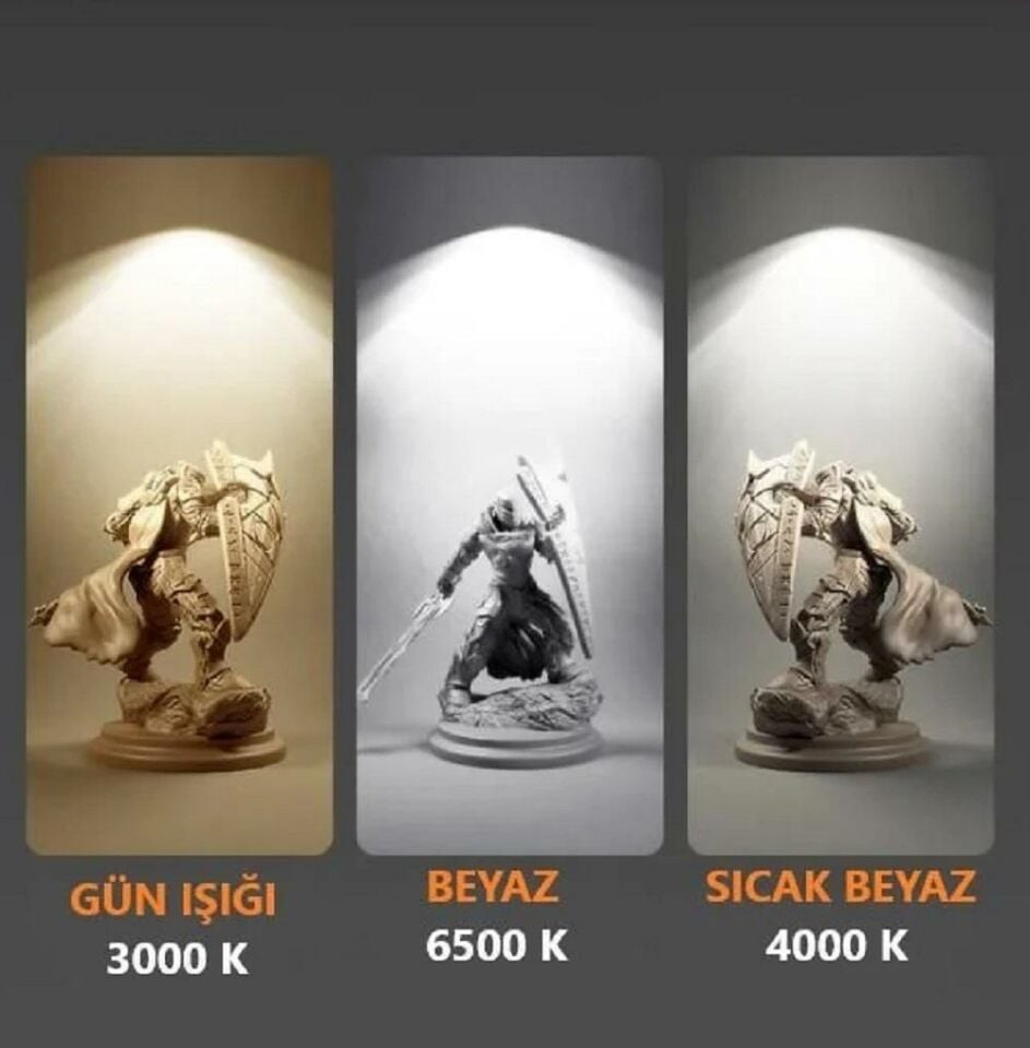 40 Watt Ledli Ray Spot Siyah Kasa Günışığı 3000K