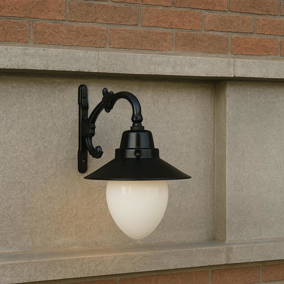 Şanlı ŞA859 Bahçe Duvar Aplik – E27 Duylu, ABS Gövde, Akrilik Cam, 40x45 cm Dış Mekan Aydınlatma