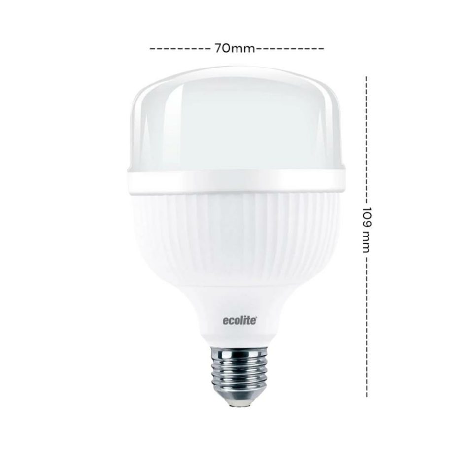 Ecolite 18W Jumbo LED Ampul – E27 Duy, 3000K Sarı Işık, 1600 Lümen, 220V