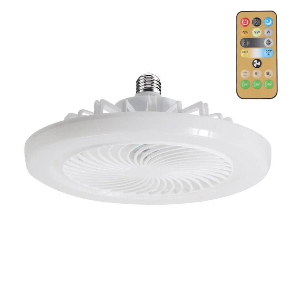 42 Watt 3 Farklı Renk Modlu Dimlenebilir Cata Poyraz Kumandalı Fan Led Ampul