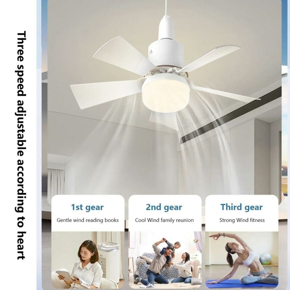 62 Watt 3 Farklı Renk Modlu Dimlenebilir Cata Lodos Kumandalı Fan Led Ampul