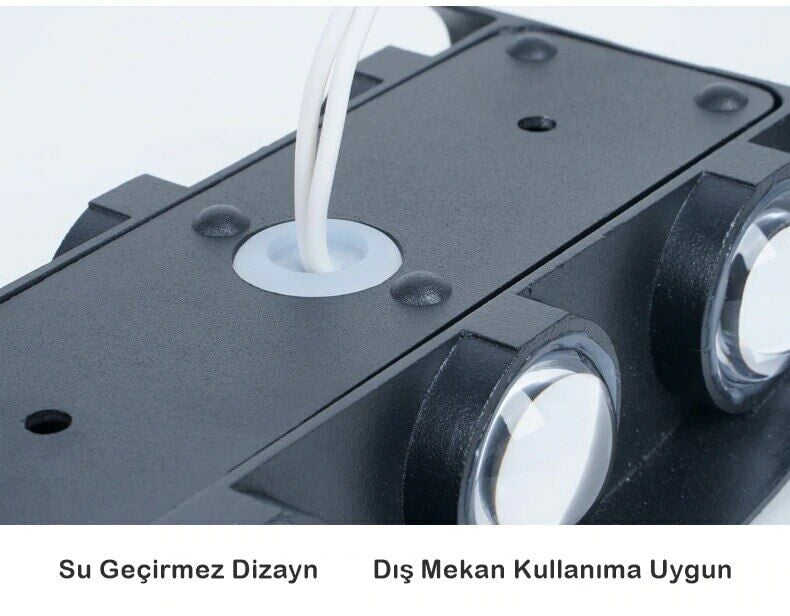 Dekoratif Çift Yönlü Bahçe Aplik Duvar Aydınlatma Led Aplik Cata Haiti Led Aplik 3200K Gün Işığı CT-8011-G