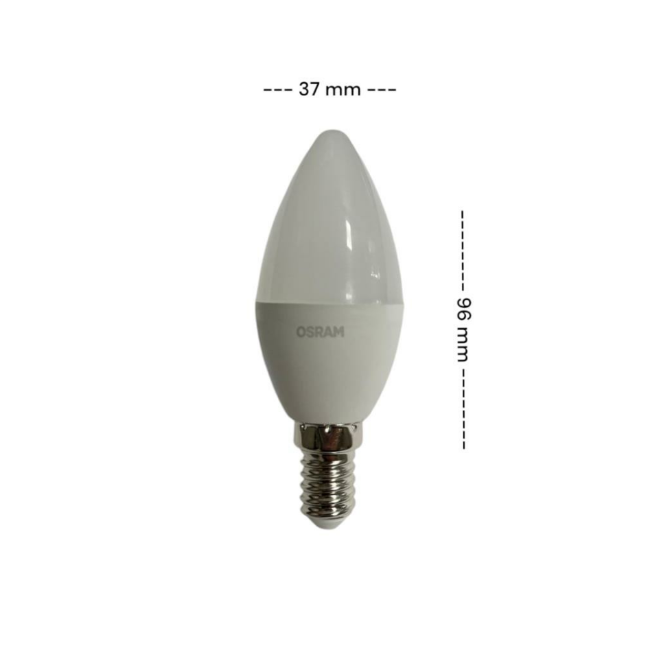 Osram 4,9=40 Watt Led Klasik Mum Ampul Beyaz Işık 3 lü Paket 470 Lümen