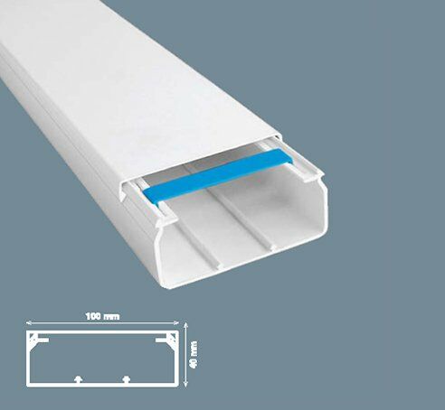 Mutlusan 100x40 Plastik Kablo Kanalı Eko 24 Metre (Priz Seti Takılabilir)