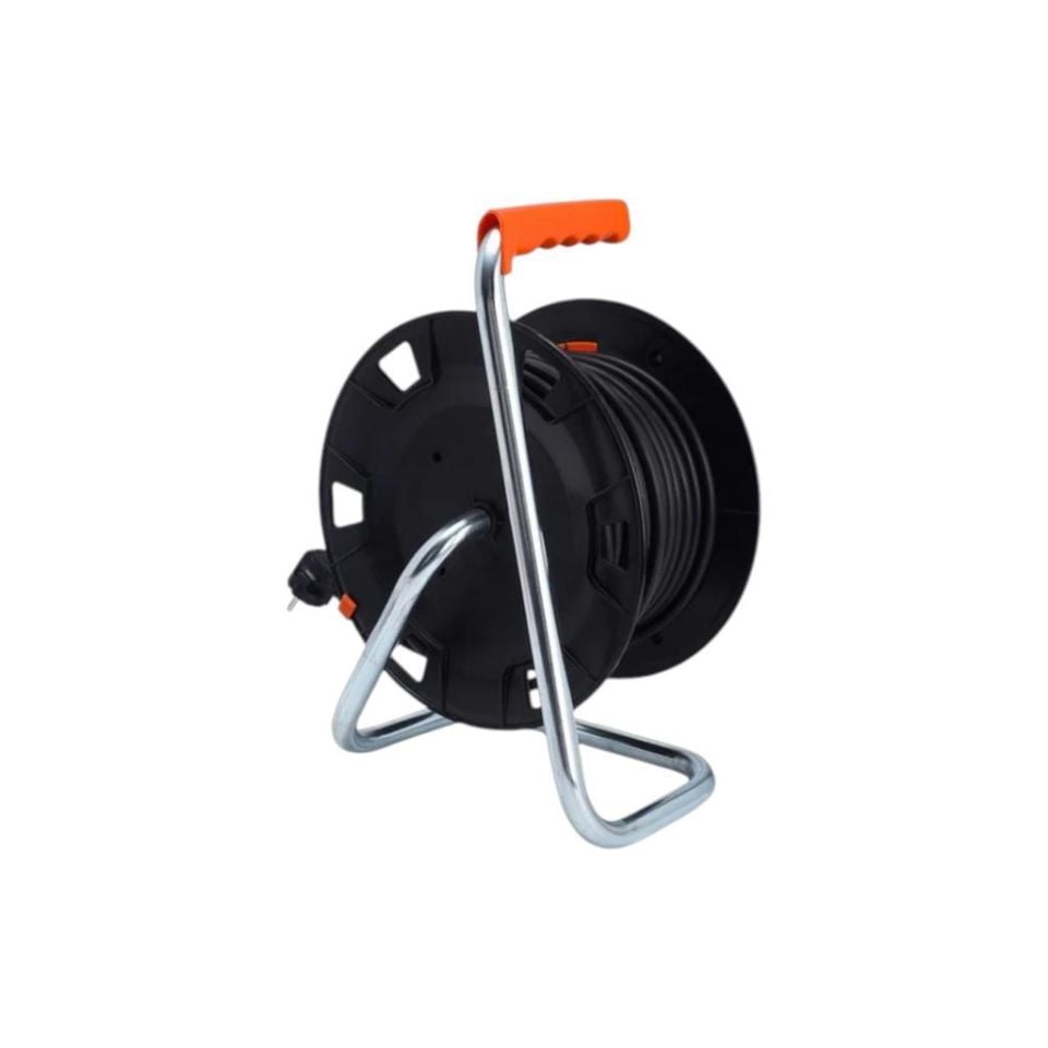 Bylion 20 Metre Makaralı Seyyar Uzatma Kablosu Plastik 3x2.5mm Kablolu PMK-20325-F