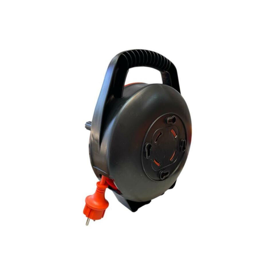 Bylion 10315-F Seyyar Kablo Makarası 10 Metre 4 Prizli IP44 Kapaklı 230V 16A 1000W Uzatma Kablosu (3x1.5mm² CCA)