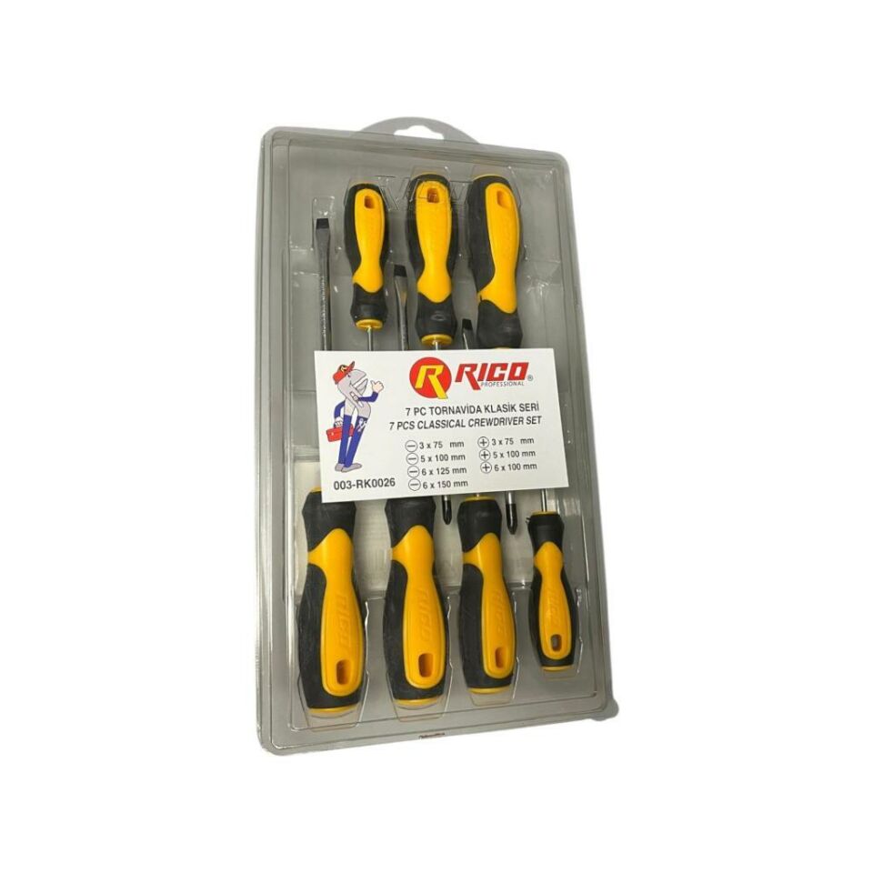 Rico Profesyonel 7 Parça Tornavida Seti Klasik Seri