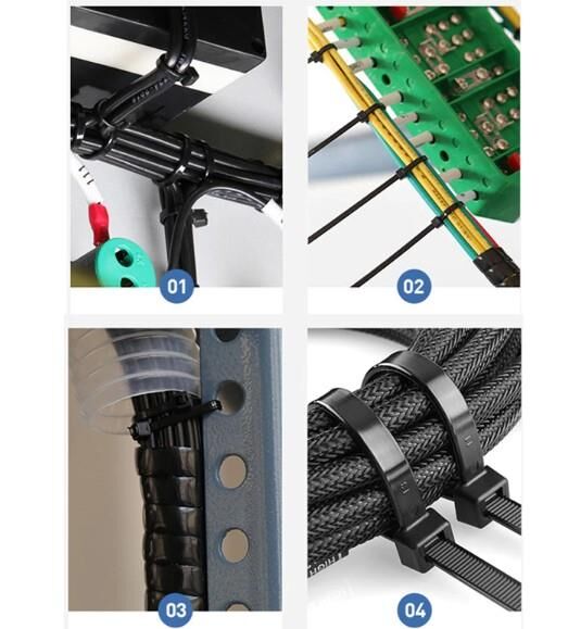 Çetsan 4,8x300 Siyah 30cm Kablo Bağı Plastik Cırt Kelepçe Toplayıcı-100 Adet