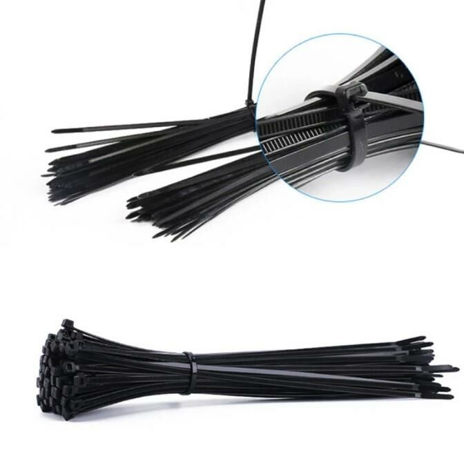 Çetsan 4,8x250 Siyah 25cm Kablo Bağı Plastik Cırt Kelepçe Toplayıcı-100 Adet
