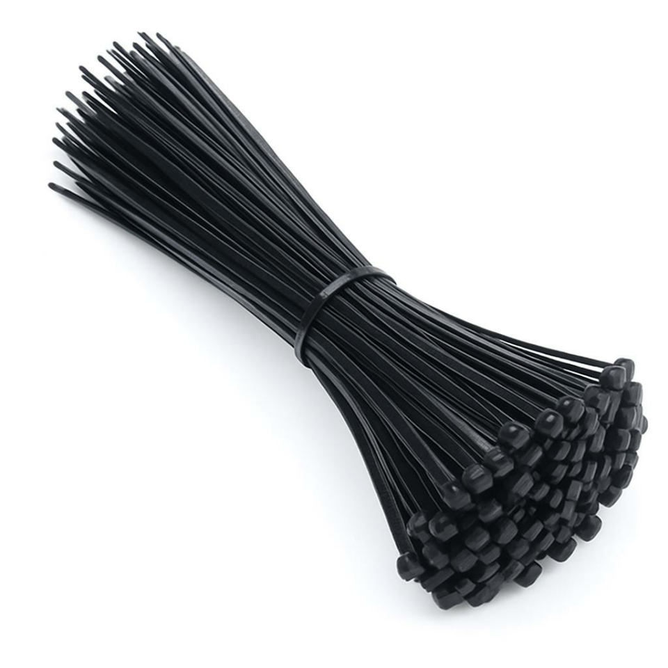 Çetsan 3,6x150 Siyah 15cm Kablo Bağı Plastik Cırt Kelepçe Toplayıcı-100 Adet