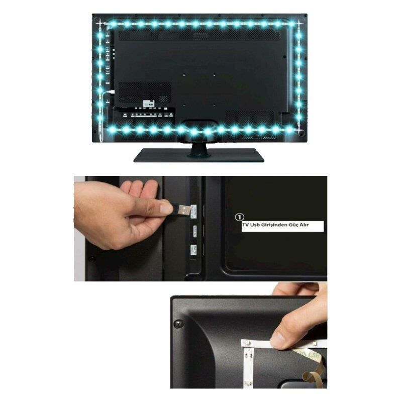 Cata 3 Metre TV Arkası Rgb Led Seti Usb'li CT-4566