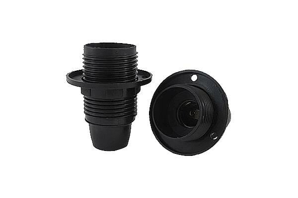 Avize İtalyan duyu E-14 Siyah Örgün Dişli Duy