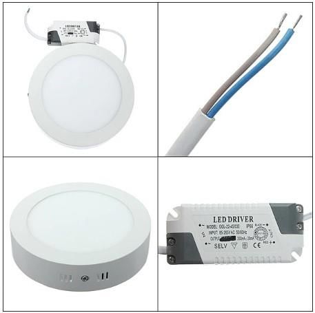 Led Panel Aydınlatma 24W Yuvarlak BEYAZ 6500K Sıva Üstü