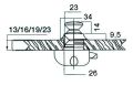 Push Button 13 mm Panel İçin Kromaj
