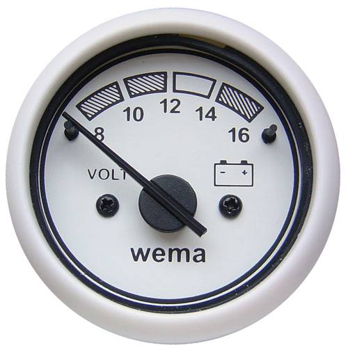 Voltmetre 12V Beyaz