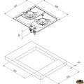 CAN PC1322 Çiftli Gömme Ocak