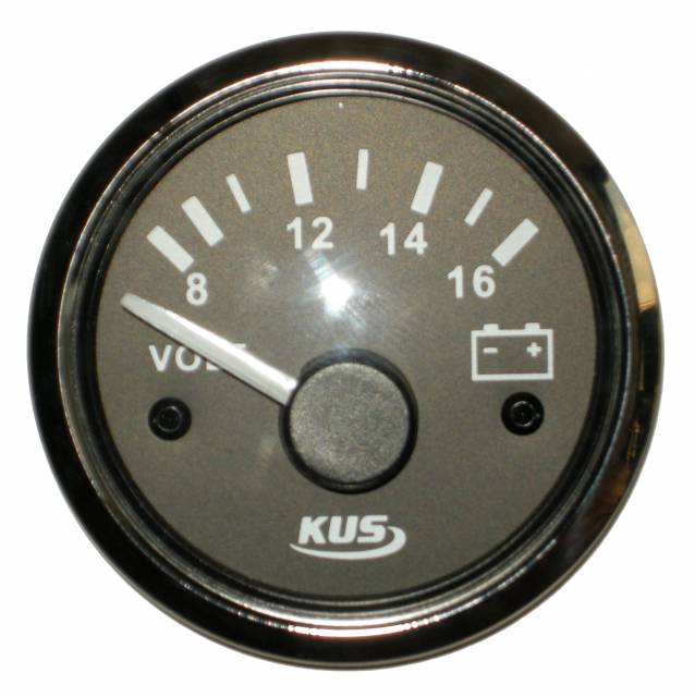 Voltmetre 8-16V 12/24V Krom Çerçeve