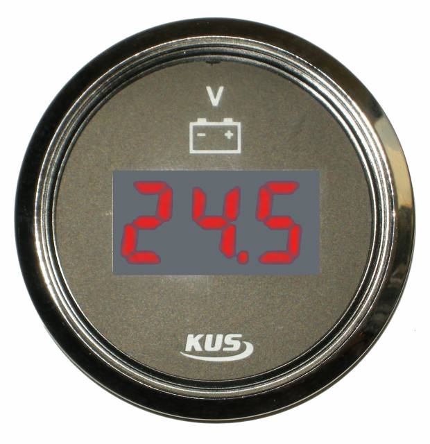Voltmetre Dijital 12/24V Krom Çerçeve
