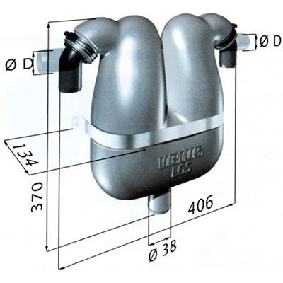 Jeneratör Egzost Gaz/Su Ayırıcı 45mm