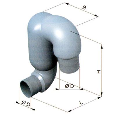 Plastik Goosneck 90mm