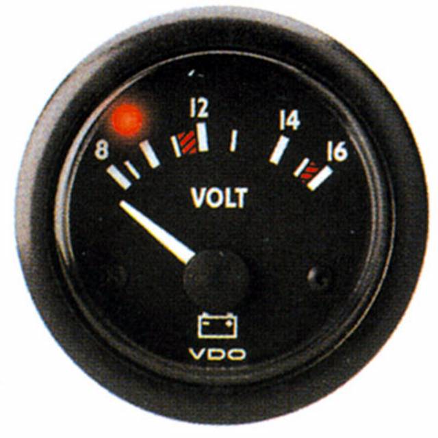 Voltmetre 52mm 18-32V Beyaz