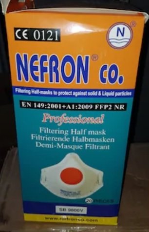 NEFRON FFP2 VENTİLLİ MASKE
