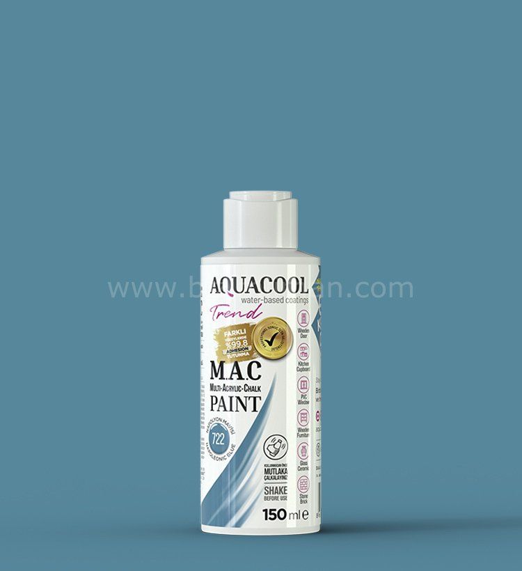 Trend M.A.C Su Bazlı Napolyon Mavisi 722  Lake Boya 150 ml