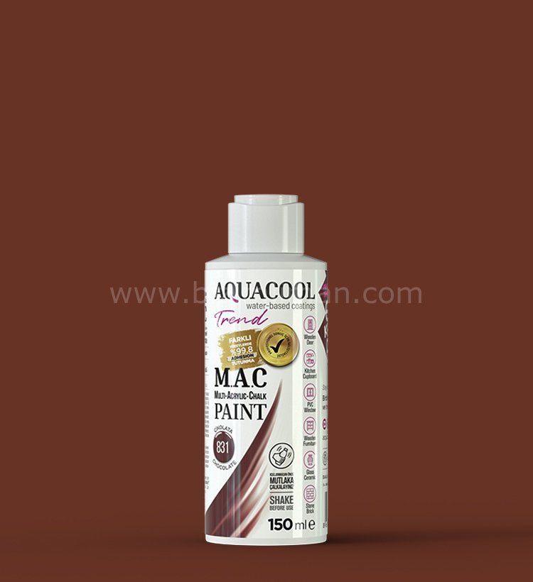 Trend M.A.C Su Bazlı Çıkolata 831  Lake Boya 150 ml