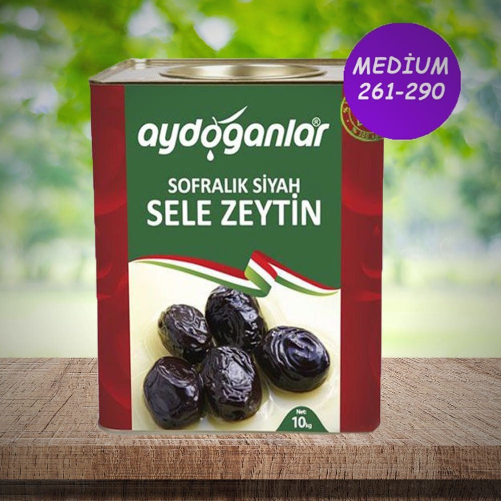 Siyah Yağlı Salamura Zeytin 10 Kg Medium 261-290