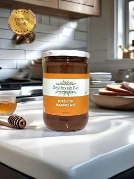 Yöresel Ürünler Şifa Kayanağı Kızılcık Marmelati Cam Kavanoz 800 Gram