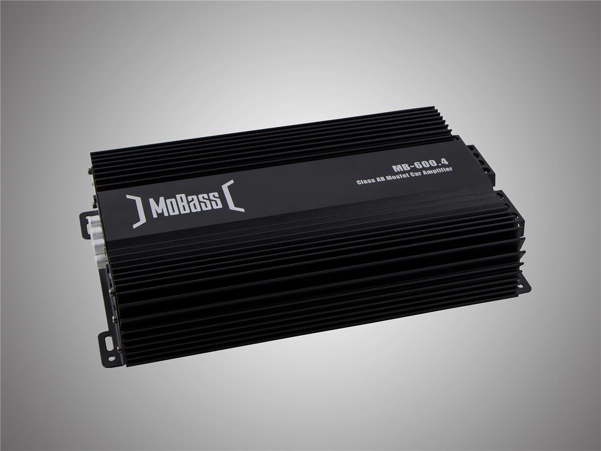 Mobass MB-600.4 Bass Kontrollü 2400 Watt 4 Kanallı Oto Amfi