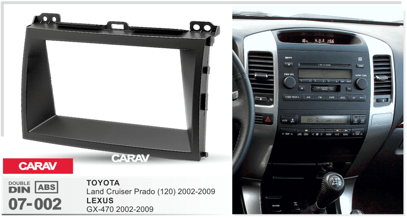 Toyota Land Cruiser Uyumlu Double Teyp Çerçevesi