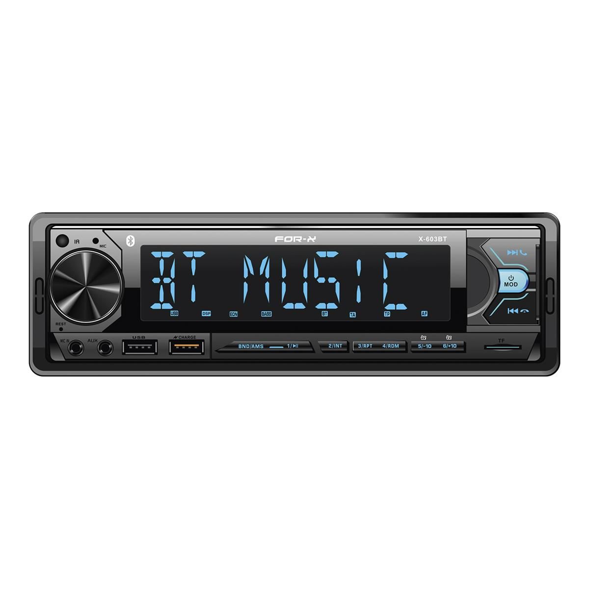For-X X-603BT Bluetoothlu Çift USBli Hafıza Kartlı Oto Teyp